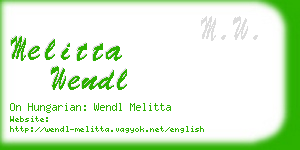 melitta wendl business card